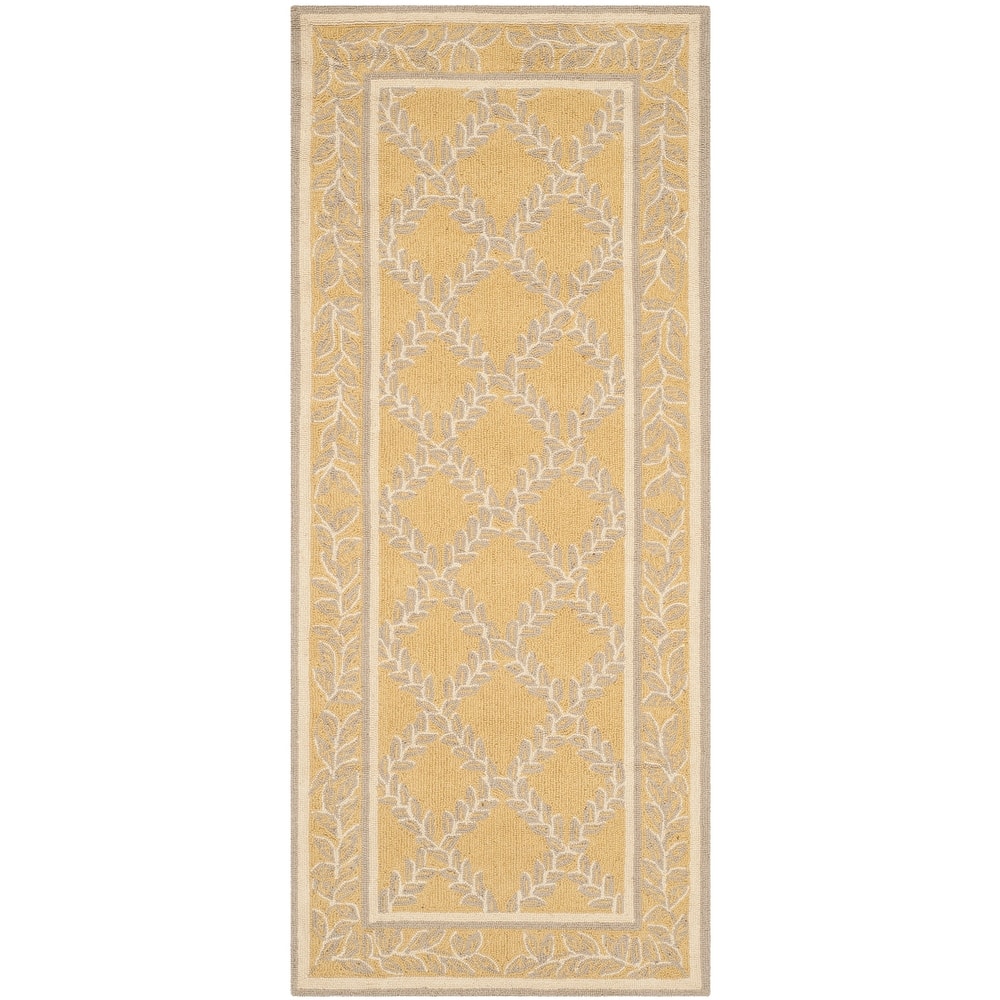 SAFAVIEH Handmade Chelsea Sunstripe Trellis French Country Wool Rug
