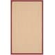 preview thumbnail 47 of 109, SAFAVIEH Natural Fiber Carmit Casual Border Sisal Rug 4' Square - Maize/Burgundy - Square