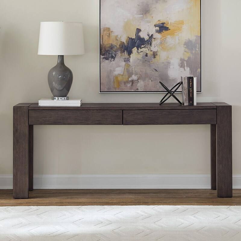 Liberty Furniture Cascade Falls Accent Console Table, Upholstered Accent Stools - Console Table
