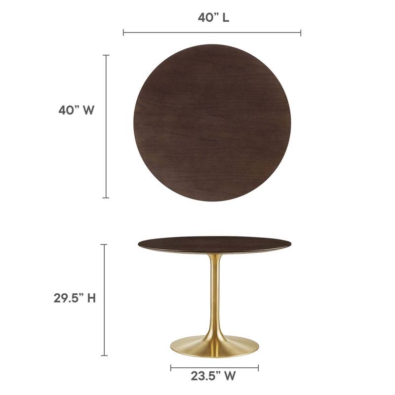 Lippa 40" Round Wood Top Dining Table