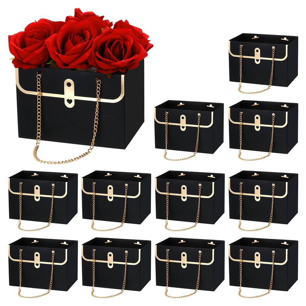 Flower Gift Box, 12 Pcs Paper Bouquet Flower Gift Bags for Packaging