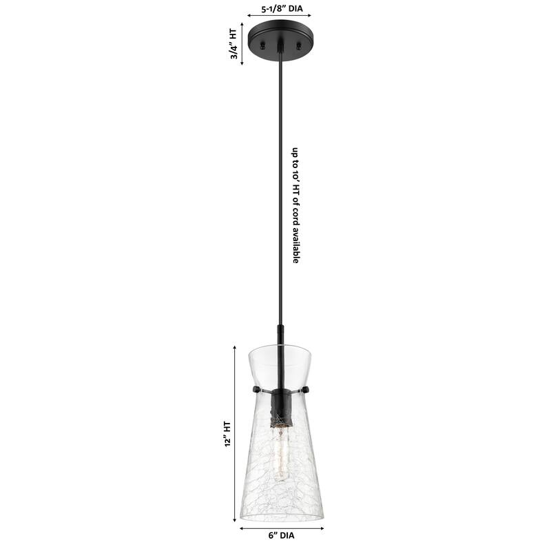 Innovations Lighting Nicole - 1 Light 8" Cord Hung Pendant - Brushed Brass Finish - Clear Shade