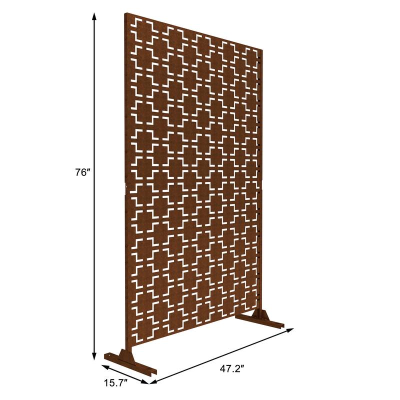Outdoor Privacy Screen with Stand (Set of 2)
