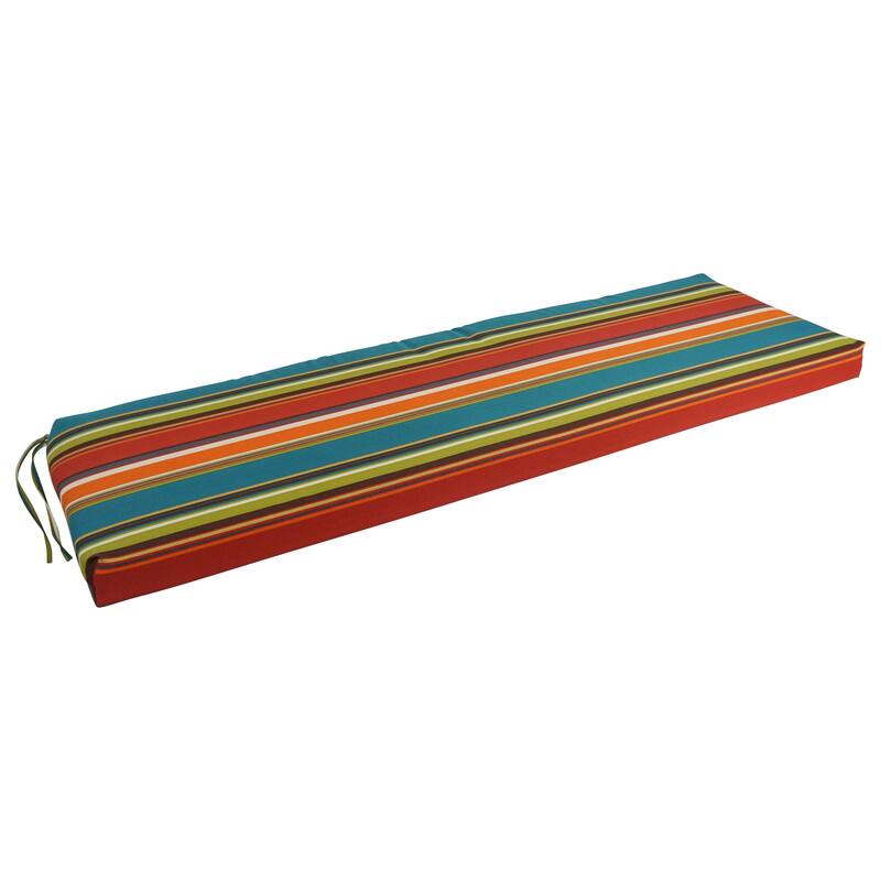 Blazing Needles 63-inch All-Weather Bench Cushion - 63 x 19 - Westport Teal