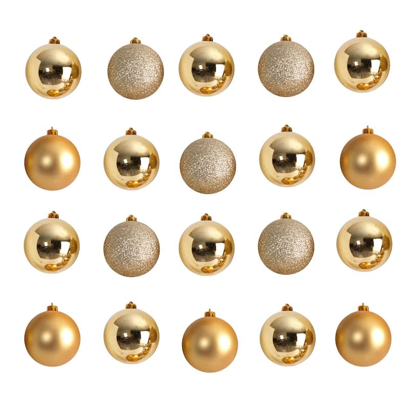 Holiday Christmas 20 Count 3" Shatterproof Ornament Set - 3