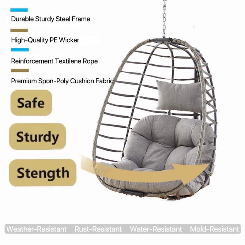 Pocassy Outdside Foldable Hanging Egg Chair