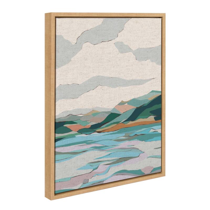 Kate and Laurel Sylvie Dal Lake Framed Canvas by Nikita Jariwala - 18x24 - Brown