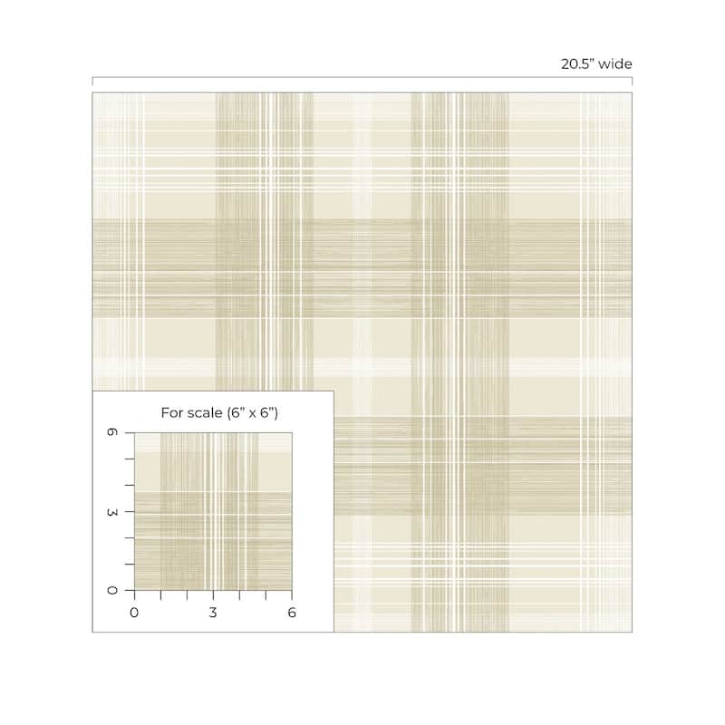 Stacy Garcia Home Crossroads Plaid Peel and Stick Wallpaper