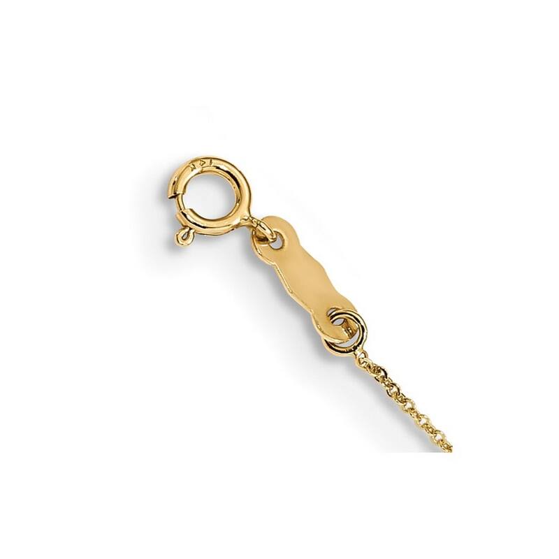Curata 14k Yellow Gold 9+1" Polished Captains Wheel Anklet Ankle Bracelet