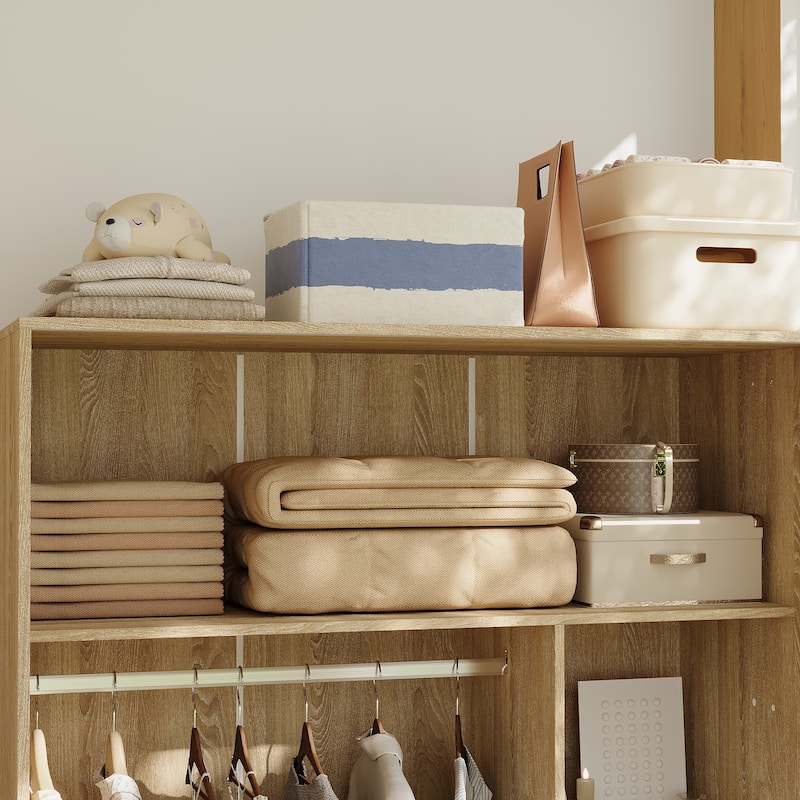 Functional Sliding - door Armoire Wardrobe Closet: Organized Storage for Your Bedroom