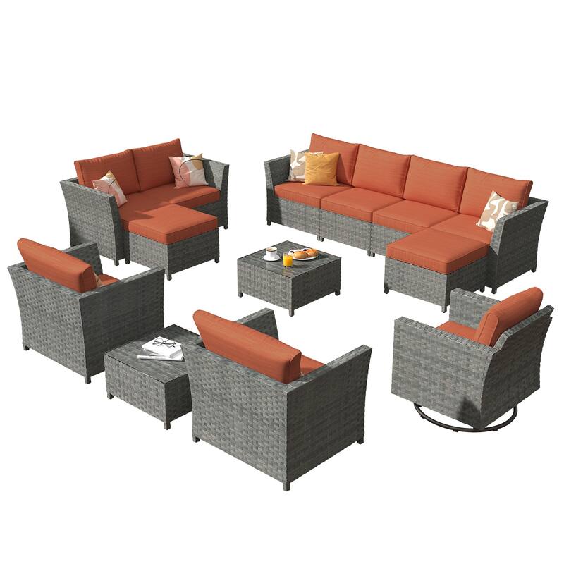 XIZZI 13-piece Outdoor Patio Furniture Conversation Set