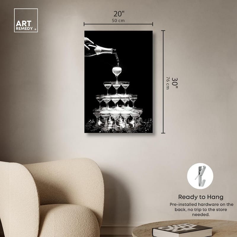 Flow of Fizz Canvas by Art Remedy, Gallery Wrapped