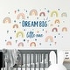 preview thumbnail 7 of 14, Walplus Colorful Rainbows Dream Big Kids Wall Stickers Nursery Décor Blue