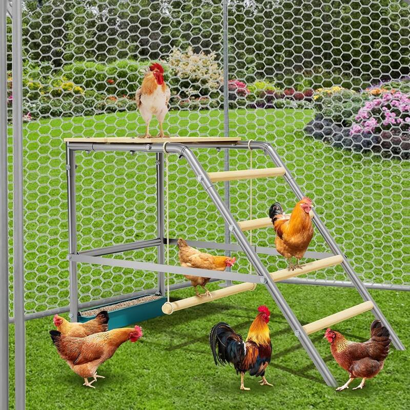 Chicken Perch for Coop for Backyard Farm Chickens in Coop - 37.4"x18.9"x28"