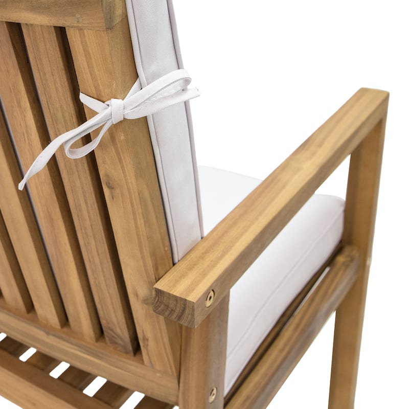 Sunnydaze Rodanthe Outdoor Patio Dining Chairs with Cushions - Set of 2