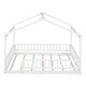 preview thumbnail 58 of 71, Kids Bed Frame, House Shape Floor Platform Bed Frame, Twin/Full Size Wood Bed with Fence for Child/Teens/Girls/Boys