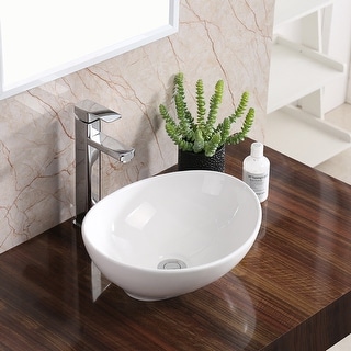 Karran Valera 16" Vitreous China Vessel Bathroom Sink in White