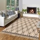 preview thumbnail 8 of 9, Gertmenian Rafe Casual Bohemian Tribal Plush Short Shag Microfiber Indoor Area Rug Collection with Fringe