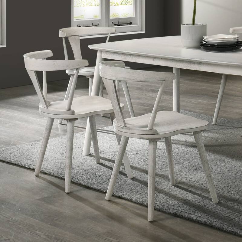 2 Pieces Set Dining Side Chair Rustic Modern Farmhouse Design Retro Design Easy to Assembly