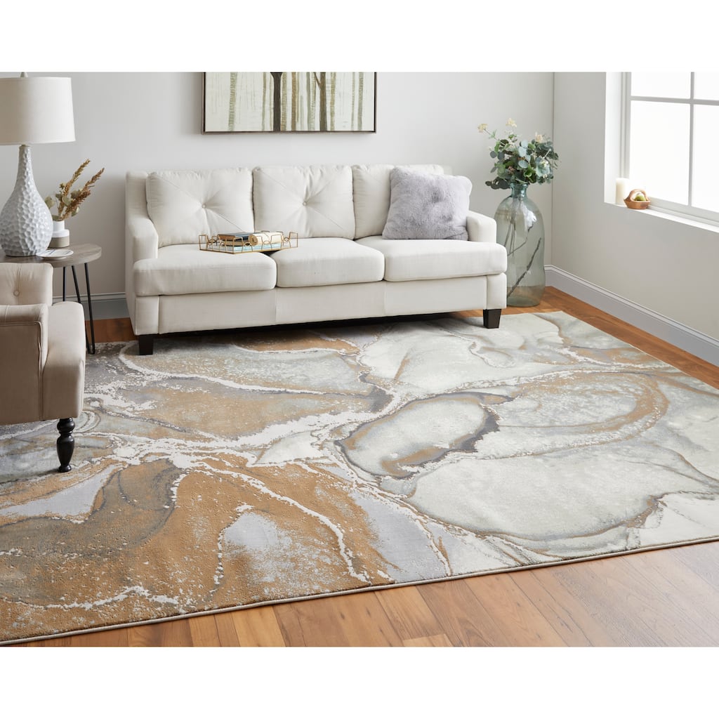 Grand Bazaar Takara Machine Made Abstract Modern Area Rug