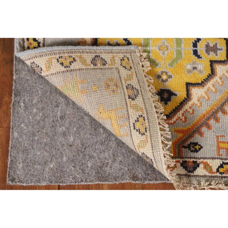 Geometric Kazak Indian Runner Rug Hand-Knotted Wool Carpet - 2'7"x 8'0"
