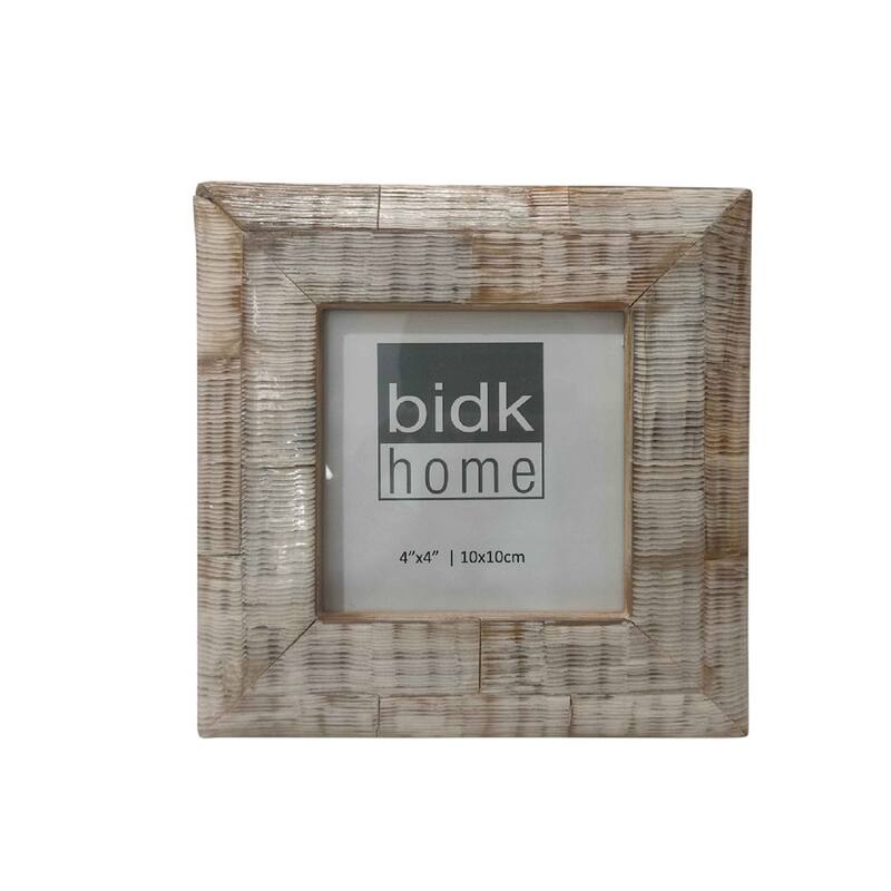 Light Grey Picture Frame 8"x10" Horn - LIGHT GREY - 4x4