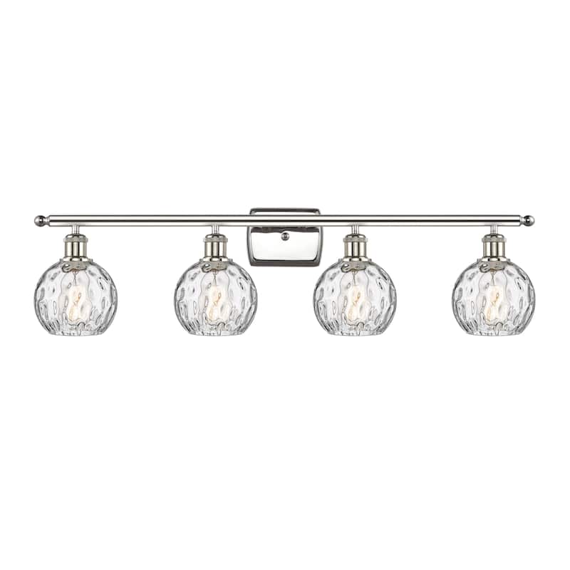Innovations Lighting 516-4W-9-36 Athens Vanity Athens 4 Light 36" Wide - Polished Nickel / Clear Water Glass
