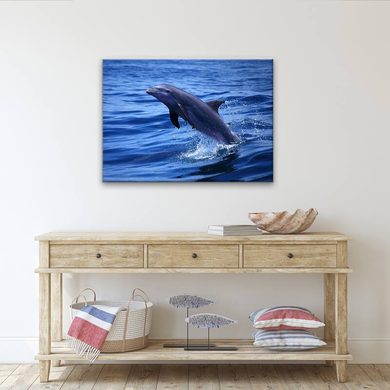Ready2HangArt 'Dolphin' Wrapped Canvas Wall Art Bed Bath & Beyond