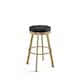 Option Black Faux Leather / Golden Metal
