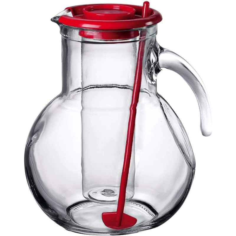 Bormioli Rocco Kufra Jug with Ice Container - Red Lid
