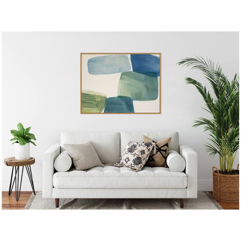 Kate and Laurel Coastal Calm II by Amy Lighthall Framed Canvas Wall Art Print