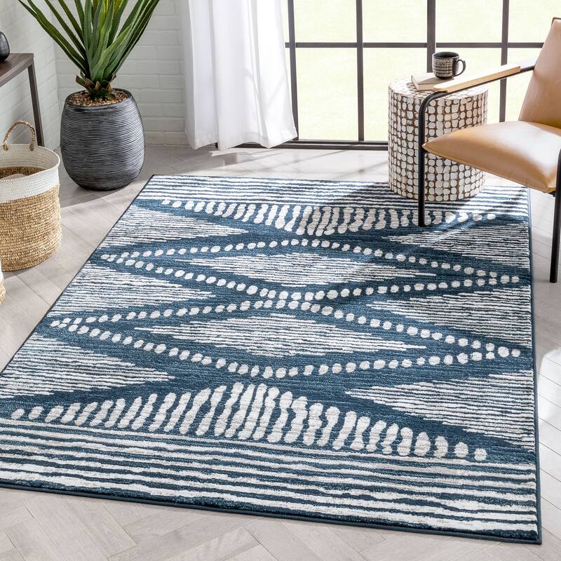 Well Woven Dulcet Aosta Tribal Diamond Pattern Area Rug