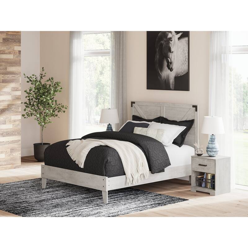 Signature Design by Ashley Shawburn White Platform Bed - Queen