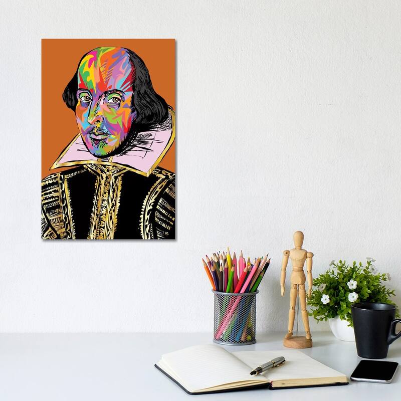 iCanvas "Shakespeare" by TECHNODROME1 Canvas Print - 12x8x0.75