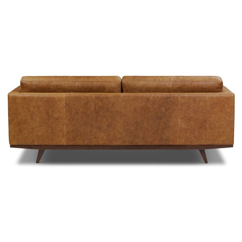 Poly & Bark York 89" Full-Grain Genuine Leather Sofa