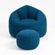 preview thumbnail 94 of 101, Microfiber High-Density Foam Bean Bag Lounge Chairs with Removable Footrest