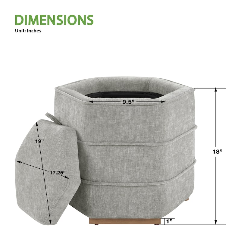 Maddox 6-sided Storage Ottoman