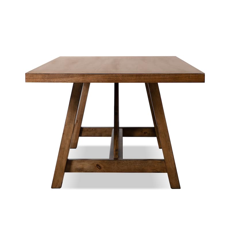 Furniture of America Drystan Rustic 5-Piece Brown Solid Wood Dining Table Set