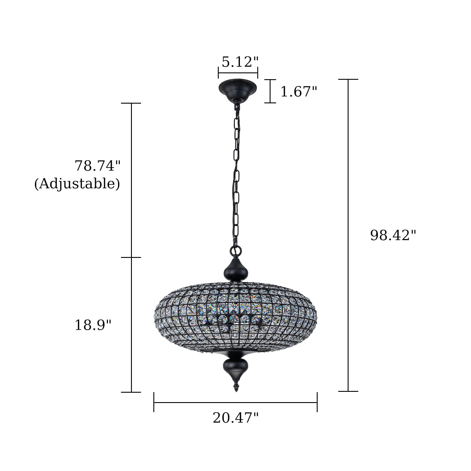 Retro French 4/5-Light Antique Brass Globe Crystal Chandelier for