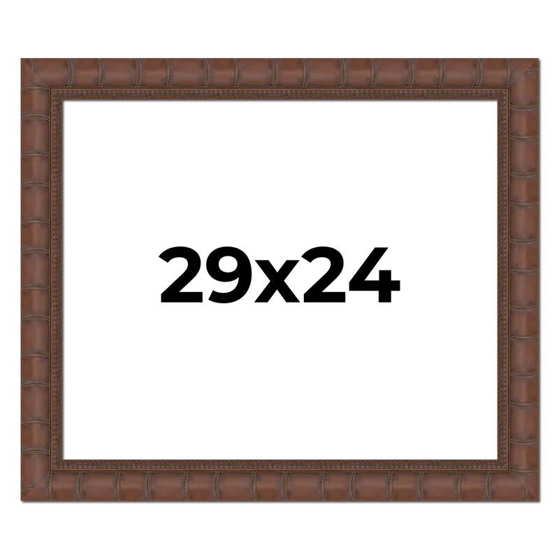 29x24 Frame Pewter Solid Wood Picture Frame Width 1.625 Inches | Interior Frame Depth 0.6875 Inches
