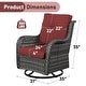 preview thumbnail 45 of 110, Pocassy 3-Piece Outdoor Swivel Bistro Set, Wicker Rocking Chairs