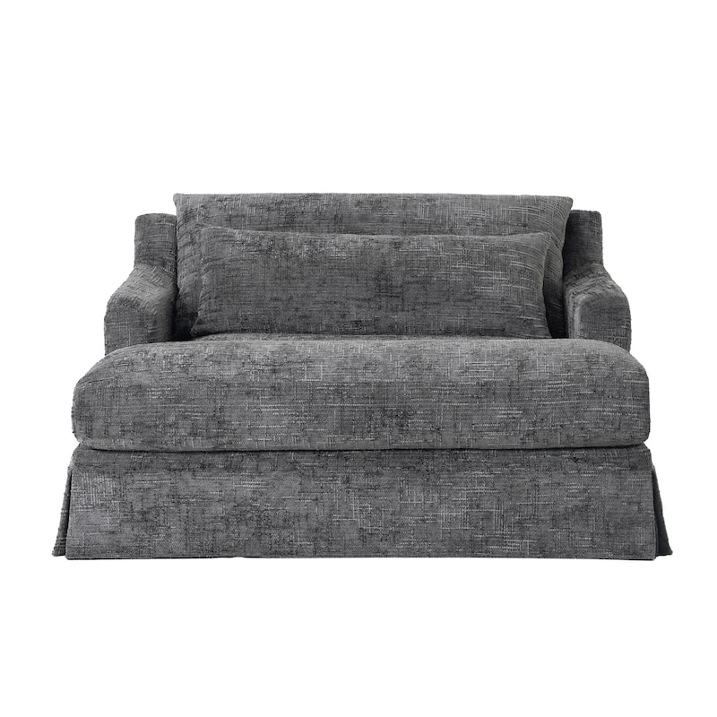 GDFStudio - 93.7" Modular Chenille Sectional Sofa Bed with USB