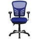 preview thumbnail 11 of 164, Nicholas Mid-Back Blue Mesh Multifunction Executive Swivel Ergonomic Office Chair with Adjustable Arms