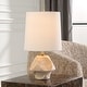 preview thumbnail 2 of 5, Uttermost Indent Travertine Accent Lamp - 16.25'' H X 9'' W X 9'' D