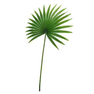 Set of 3 Artificial Fan Palm Leaf Stem Tropical Plant Greenery Foliage 32in - 32" L x 16" W x 0.5" DP