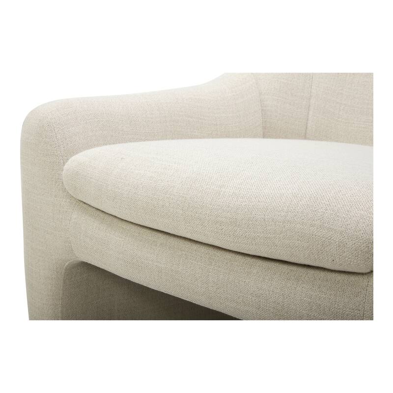 NADAAL STUDIOS Saylor Accent Chair, Textured Woven Fabric Upholstery with Solid Wood Frame, Shadowed Grey