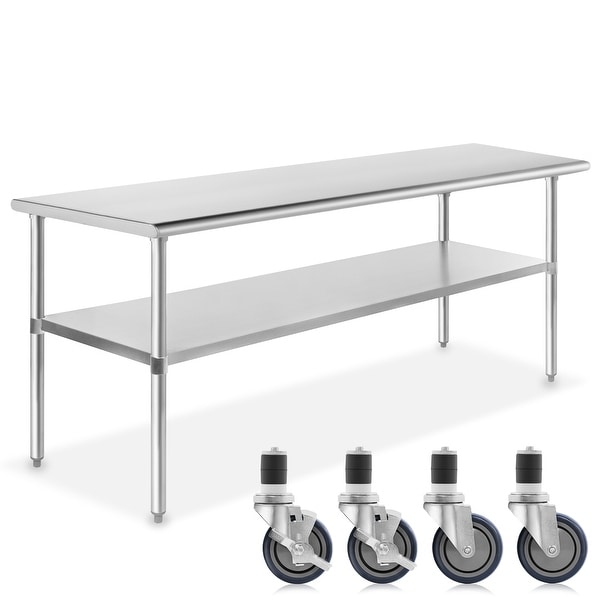 Shop 60 x 30 Inch NSF Stainless Steel Prep Table With 4 Casters by