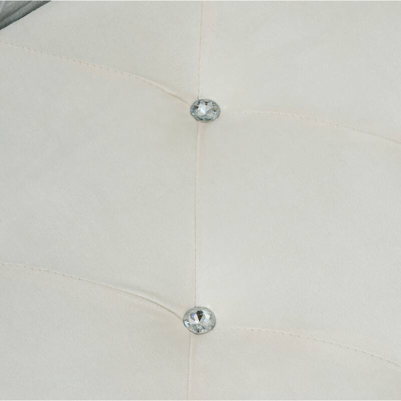 Velvet Storage Bench 62.2 Inch Upholstered Tufted Ottoman Bench with Rolled Arms, Large End of Bed Bench with Rivet Decoration