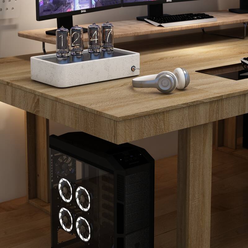 86.6" Larage Computer Desk Home Office Writing Desk Conference Table