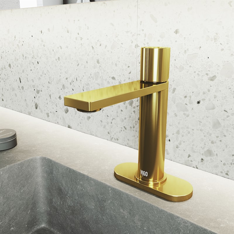 VIGO Halsey 8" H Single Handle Single Hole Bathroom Faucet
